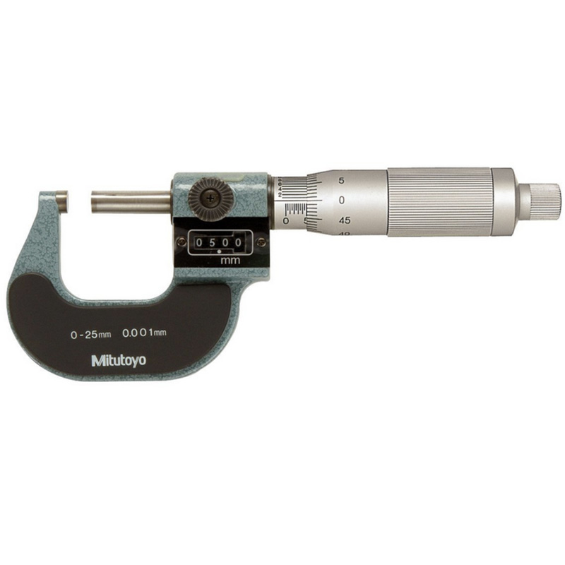 micrometer with mechanical counter