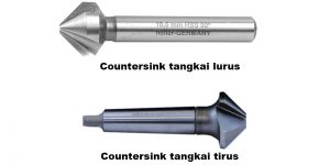 countersink tangkai lurus dan tirus