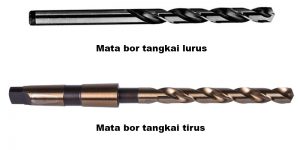 mata bor tangkai lurus dan tirus