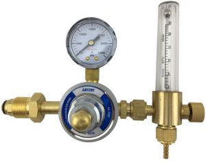 flow meter dan regulator argon pada las argon